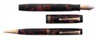 Duofold Senior Fountain Pen and Propelling Pencil Set, Burgundy and Black Pearl, Excellent Condition, in Period Box