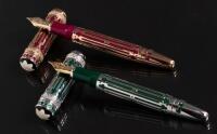 Peter I the Great [and] Catherine II the Great Pair of 18K Gold Limited Edition 888 Fountain Pens