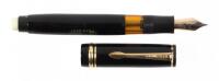 Pr&auml;sident Black Celluloid Button-Filler Fountain Pen, Postwar Model