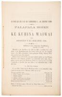 Palapala Hoike a ke Kuhina Waiwai i ka Ahaolelo o ka Makahiki 1868...