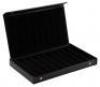 Black Leather Collectors Case Slotted for Ten Pens