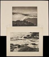 Two prints of coastal scenes by H.M. Luquiens
