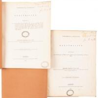 Two author's offprints from Faraday’s Experimental Researches in Electricity, each inscribed by Michael Faraday