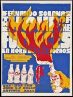 The Hour of the Furnaces, La Hora de los Hornos - color poster advertising a screening of the film