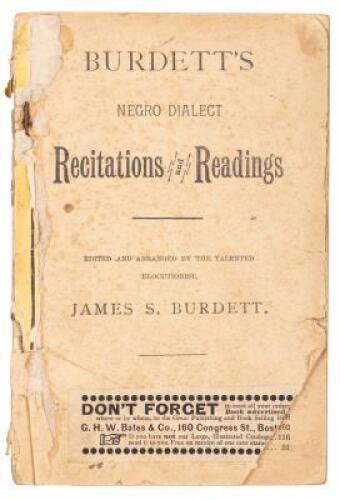 Burdett's Negro Dialect, Recitations and Readings