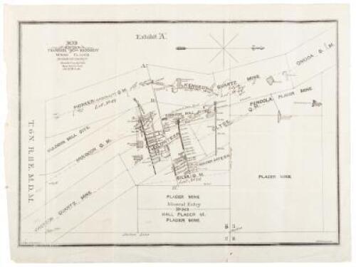 Map of the Pioneer Kennedy Mining Claims, Jackson MG District, Amador County California