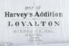 Map of Harvey's Addition to Loyalton, Sierra Co., Cal. By Geo. F. Taylor. Feb. 1903. 1 Inch = 60 feet - 2