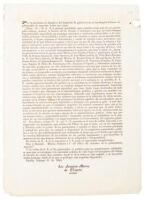 Broadside decree attacking and placing a prohibition upon authors who wrote a book critical of his conduct of the war with the United States.
