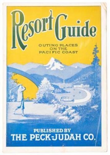 Resort guide: Outings on the Pacific Coast. Season 192. An illustrated descriptive booklet of the resorts, springs, camping places, hunting and fishing grounds