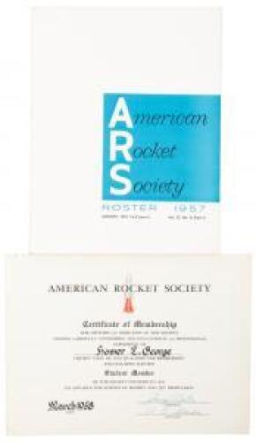American Rocket Society Student Membership Certificate