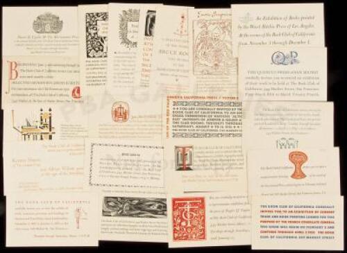 Collection of over 400 Book Club of California post cards