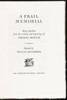 A Frail Memorial: Being Selections from the Writings and Engravings of Thomas Bewick