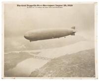 The Graf Zeppelin Over Davenport August 28, 1929. Air Photo by A.E. Williams Davenport Times Staff Photographer
