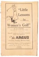 Little Lessons in Women's Golf