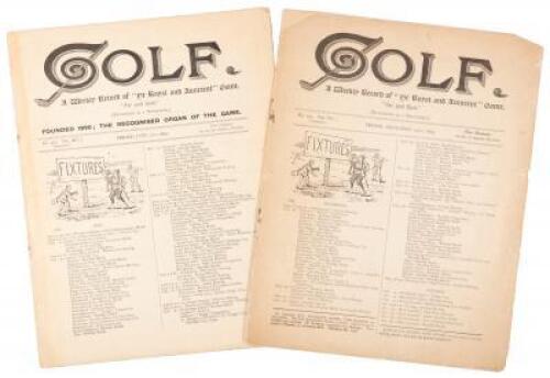 Golf: A Weekly Record of ''Ye Royal and Ancient'' Game. ''Far and Sure.'' - two issues