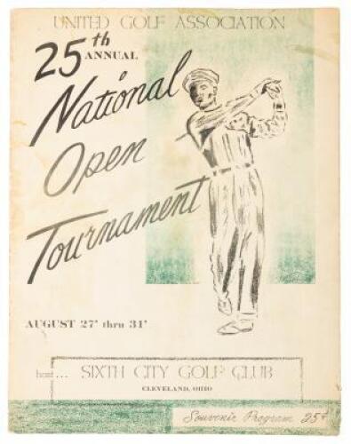 United Golf Association 25th Annual National Open Tournament August 27' thru 31' Souvenir Program