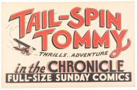 Poster, "Tail-Spin Tommy: Thrills.. Adventure in the Chronicle Full-Size Sunday Comics"