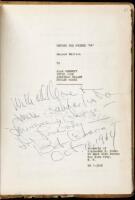 Beyond the Fringe "64" - Typescript of the play, signed by actor Bob Cessna and James Valentine