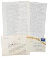 Two page typed, signed letter by Henry Miller