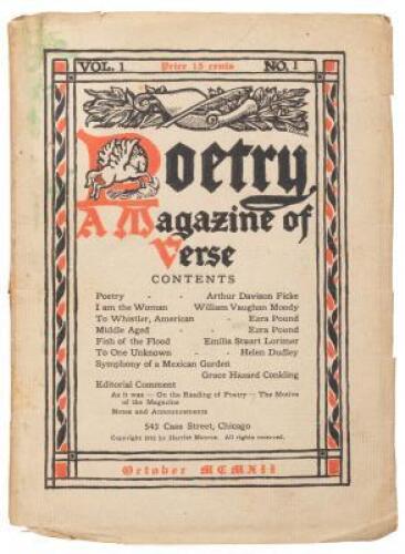 Poetry: A Magazine of Verse - Vol. 1, No. 1