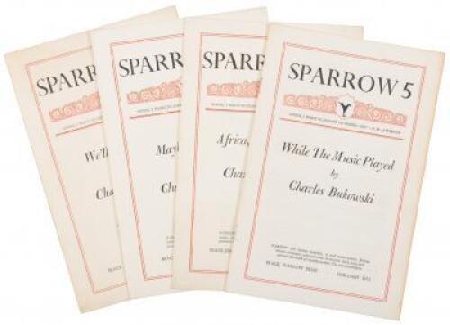 Sparrow [magazine] featuring Charles Bukowski - 4 issues