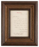 Autograph letter signed by Oliver Wendell Holmes