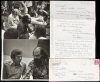 Autograph letter signed by Ginsberg to George A. Smoot, plus two photographs of them together