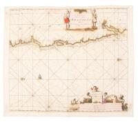 Pas-Kaart van de Zee-Kusten van Brazilia, tusschen Punto de Lucena en Cabo S. Augustino...