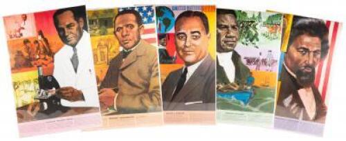 Five posters featuring leaders from African-American History