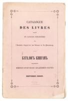 Catalogue des Livres Publiés en Langues Étrangères par l'Académie Impériale des Sciences de St. Pétersbourg