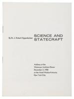 Science and Statecraft: Address at the Weizmann Institute Dinner, New York City, December 2, 1958