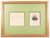 Authorization affidavit to the Secretary of State signed by President Andrew Johnson - framed with steel engraved portrait