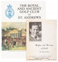 Rights and Wrongs of Golf (cover title) [with] The Royal and Ancient Golf Club of St. Andrews (cover title)