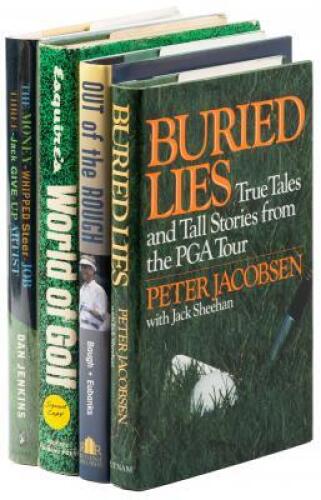 Four golf books signed by their respective authors