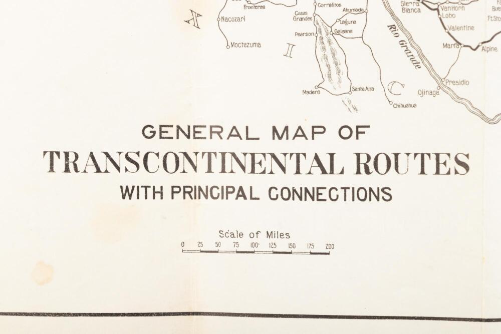 Typical Transcontinental Flight Routing Map General Map of Transcontinental Routes with Principal Connections