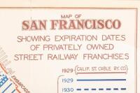 Map of San Francisco: Showing expiration dates of privately owned street railway franchises