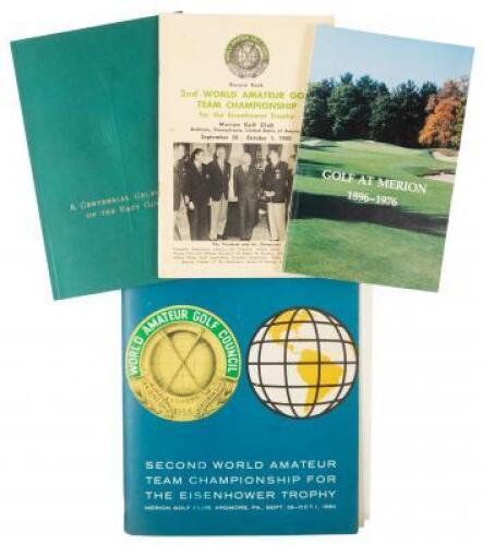 Second World Amateur Team Championship for the Eisenhower Trophy: Merion Golf Club, Ardmore, PA., Sept. 28-Oct. 1, 1960 [with] record book and two additional volumes on Merion