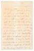 Letter from P.T. Barnum about a biographical sketch that the recipient had requested