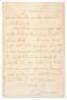 Letter from P.T. Barnum about a biographical sketch that the recipient had requested - 2
