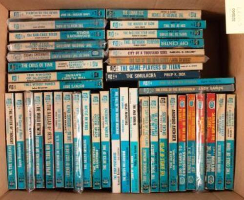 A Group of Ace Double Sci-fi paperbacks.