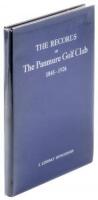 The Records of The Panmure Golf Club, Barry, Forfarshire