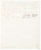 Letter by Murat as King of Naples signed Joachim Napoleon