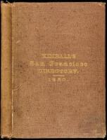 The San Francisco City Directory...September 1, 1850