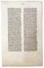 Illuminated leaf from a monumental mediaeval manuscript Bible - 2