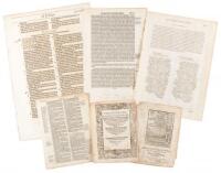 Six original leaves of 16th century English printing