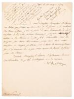 Letter from August de Marmont, Duc de Raguse, a recommendation for an officer