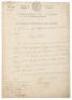 Document signed by Daure as chief commissary of the French expeditionary forces in Egypt