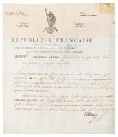 Letter from Lieutenant-General Moncey to Brigadier-General Charpentier, nominating him a major-general