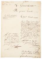 Manuscript document signed by Brigadier General François Dutertre