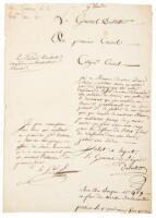 Manuscript document signed by Brigadier General Fran&ccedil;ois Dutertre